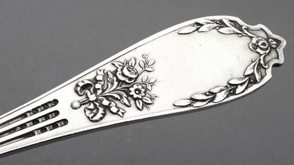 Russian / Polish Silver Serving Fork - Warsaw, Wladyslaw Hempel